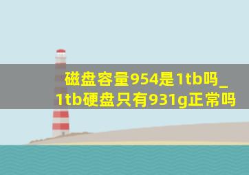 磁盘容量954是1tb吗_1tb硬盘只有931g正常吗