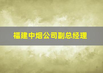 福建中烟公司副总经理