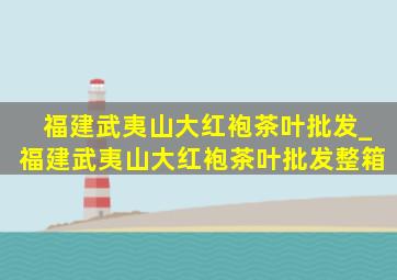 福建武夷山大红袍茶叶批发_福建武夷山大红袍茶叶批发整箱