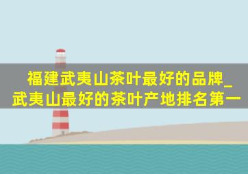 福建武夷山茶叶最好的品牌_武夷山最好的茶叶产地排名第一