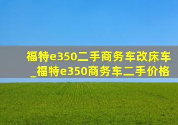 福特e350二手商务车改床车_福特e350商务车二手价格