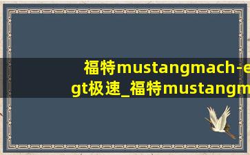 福特mustangmach-egt极速_福特mustangmach-egt