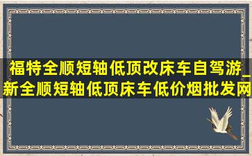 福特全顺短轴低顶改床车自驾游_新全顺短轴低顶床车(低价烟批发网)方案