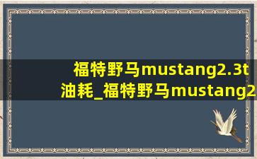 福特野马mustang2.3t油耗_福特野马mustang2.3t声浪