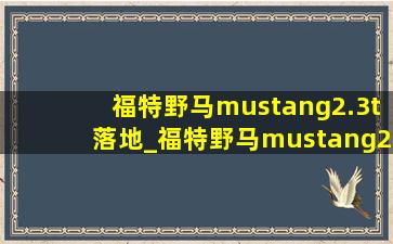 福特野马mustang2.3t落地_福特野马mustang2.3t声浪