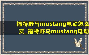 福特野马mustang电动怎么买_福特野马mustang电动美国售价