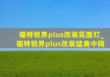 福特锐界plus改装氛围灯_福特锐界plus改装猛禽中网