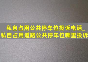 私自占用公共停车位投诉电话_私自占用道路公共停车位哪里投诉