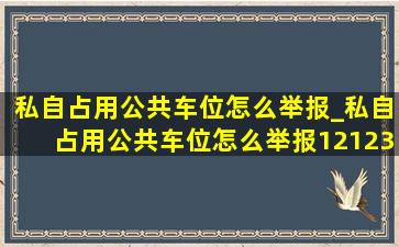 私自占用公共车位怎么举报_私自占用公共车位怎么举报12123