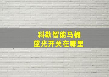 科勒智能马桶蓝光开关在哪里