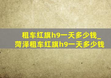 租车红旗h9一天多少钱_菏泽租车红旗h9一天多少钱