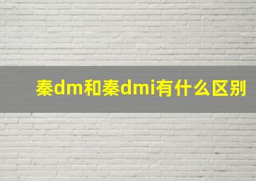 秦dm和秦dmi有什么区别