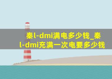 秦l-dmi满电多少钱_秦l-dmi充满一次电要多少钱