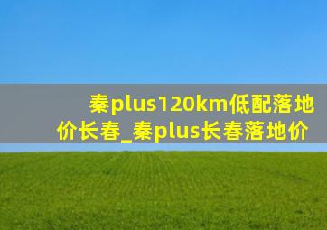 秦plus120km低配落地价长春_秦plus长春落地价