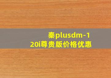 秦plusdm-120i尊贵版价格优惠