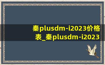 秦plusdm-i2023价格表_秦plusdm-i2023冠军版丐版