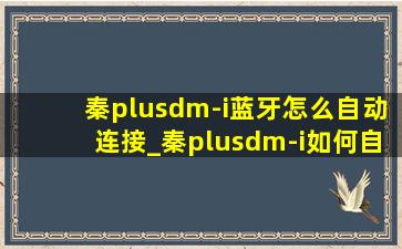 秦plusdm-i蓝牙怎么自动连接_秦plusdm-i如何自动连接蓝牙