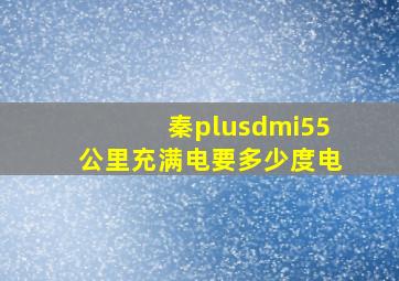 秦plusdmi55公里充满电要多少度电