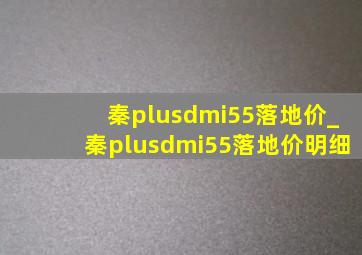 秦plusdmi55落地价_秦plusdmi55落地价明细