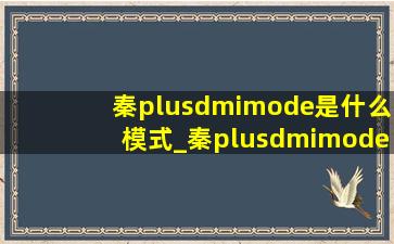 秦plusdmimode是什么模式_秦plusdmimode是什么