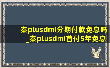 秦plusdmi分期付款免息吗_秦plusdmi首付5年免息政策