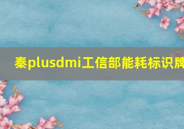 秦plusdmi工信部能耗标识牌