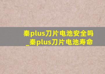 秦plus刀片电池安全吗_秦plus刀片电池寿命