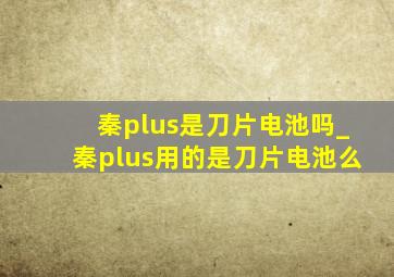 秦plus是刀片电池吗_秦plus用的是刀片电池么