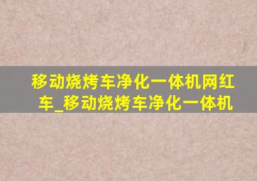 移动烧烤车净化一体机网红车_移动烧烤车净化一体机