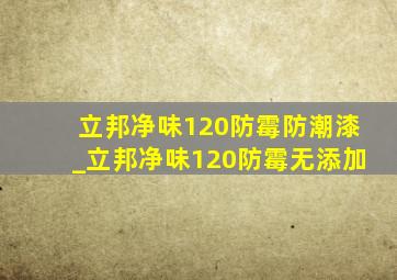 立邦净味120防霉防潮漆_立邦净味120防霉无添加