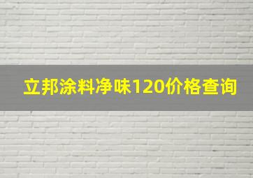 立邦涂料净味120价格查询