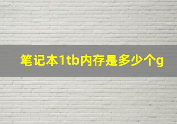 笔记本1tb内存是多少个g