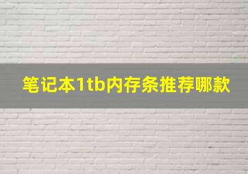 笔记本1tb内存条推荐哪款