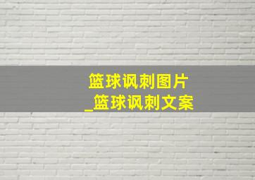 篮球讽刺图片_篮球讽刺文案