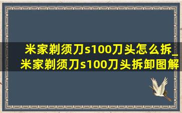 米家剃须刀s100刀头怎么拆_米家剃须刀s100刀头拆卸图解