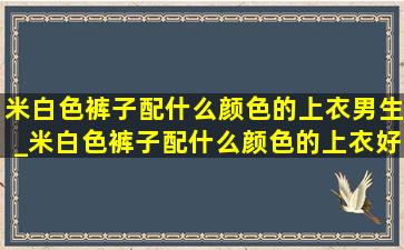 米白色裤子配什么颜色的上衣男生_米白色裤子配什么颜色的上衣好看