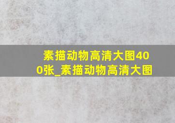 素描动物高清大图400张_素描动物高清大图