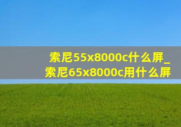 索尼55x8000c什么屏_索尼65x8000c用什么屏