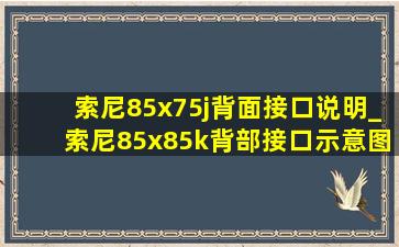 索尼85x75j背面接口说明_索尼85x85k背部接口示意图