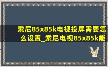 索尼85x85k电视投屏需要怎么设置_索尼电视85x85k能投屏吗