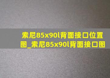 索尼85x90l背面接口位置图_索尼85x90l背面接口图