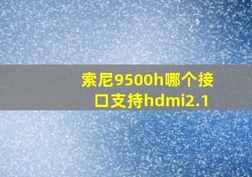 索尼9500h哪个接口支持hdmi2.1