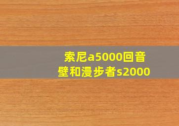 索尼a5000回音壁和漫步者s2000