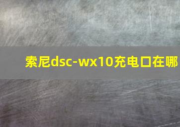 索尼dsc-wx10充电口在哪