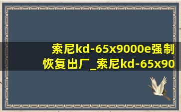 索尼kd-65x9000e强制恢复出厂_索尼kd-65x9000e不开机