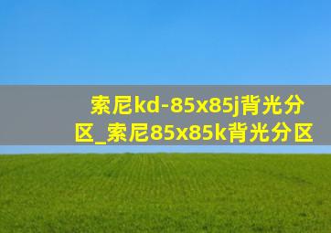 索尼kd-85x85j背光分区_索尼85x85k背光分区