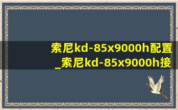 索尼kd-85x9000h配置_索尼kd-85x9000h接口