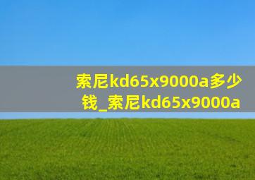 索尼kd65x9000a多少钱_索尼kd65x9000a