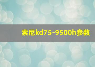 索尼kd75-9500h参数