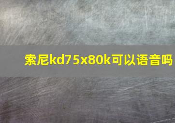 索尼kd75x80k可以语音吗